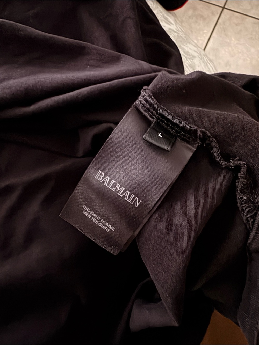 Balmain Paris Black Short Sleeve Logo Tee - Picture 5 of 6